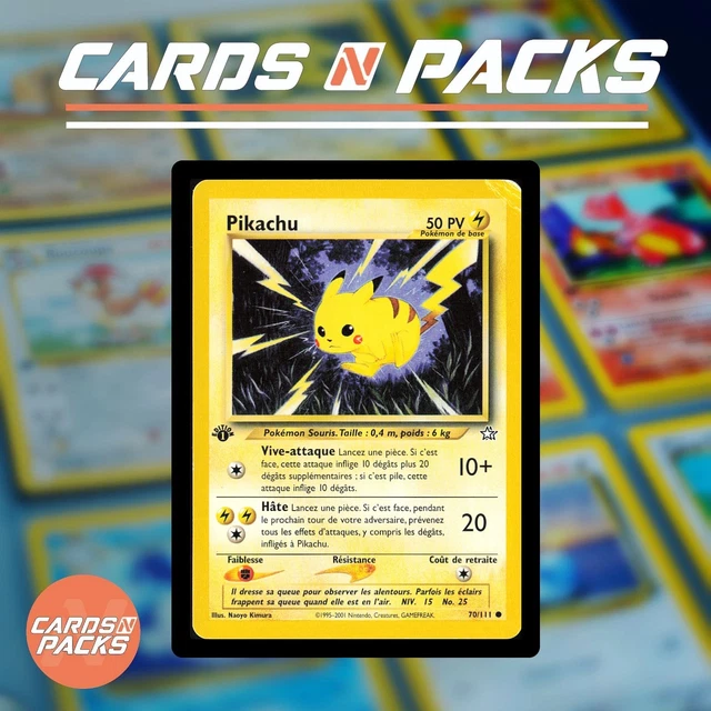 CARTE POKEMON PIKACHU 70/111 Edition 1 Neo Genesis EUR 22,00 - PicClick FR CARTE POKEMON PIKACHU 70/111 Edition 1 Neo Genesis EUR 22,00 - PicClick FR