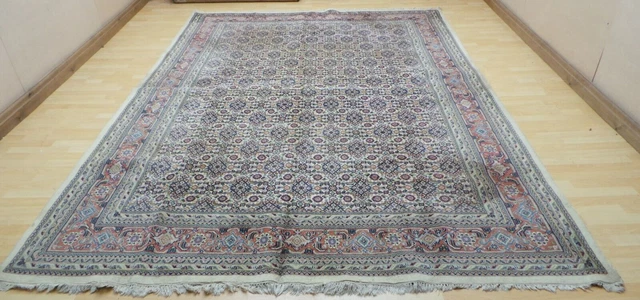 Large PERSAIN design CARPET RUG Hand Made oriental Living Room 11ft 7" x 8ft 1"