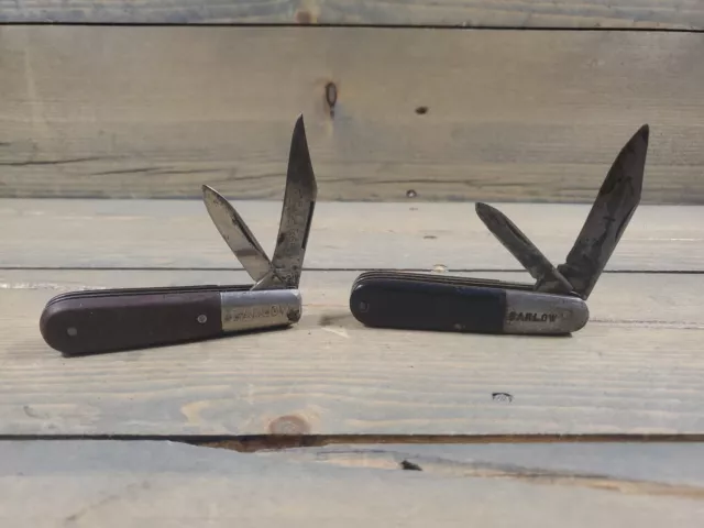 Vintage Pocket Knives - 2 Barlow 2 Blade - Imperial & Kutmaster USA