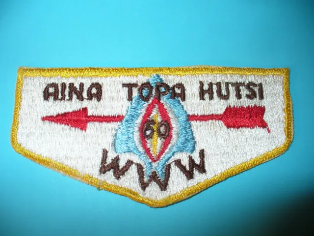 OA Aina Topa Hutsi Lodge 60,S1a,1964,1st Solid Flap,C/E Bd,Alamo Area Council,TX