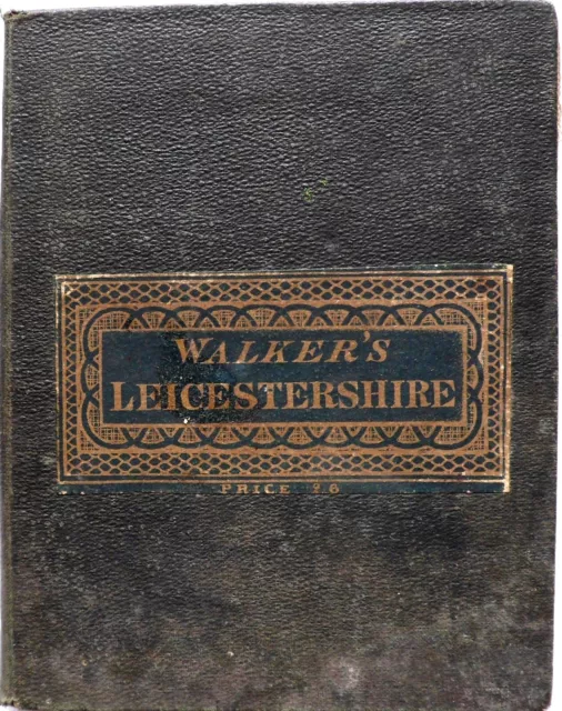 J & C Walker's hand coloured map of  LEICESTERSHIRE 1844 (folded)