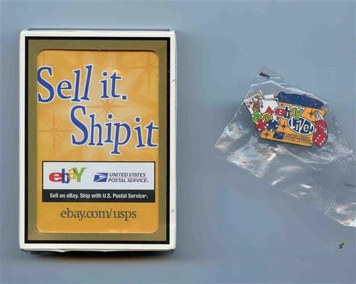 eBay Live USPS Sell It Ship It Pin & Deck Playing Cards Las Vegas Nevada 2006