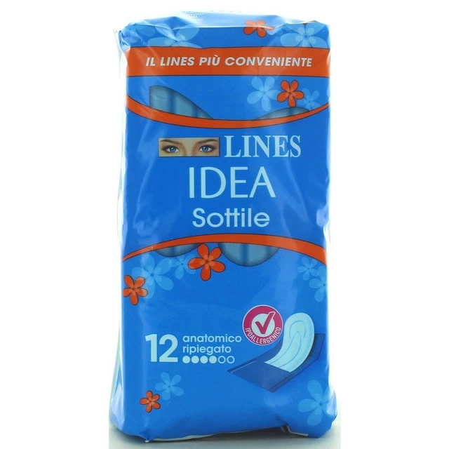 Lines Idea Sottile Giorno Anatomico Ripiegato In Bustina 12 Pz