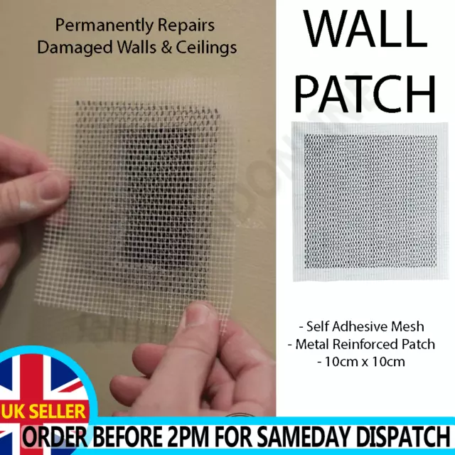 Permanent Plasterboard Wall Patch Patches Repairs Damaged Walls & Ceilings DIY
