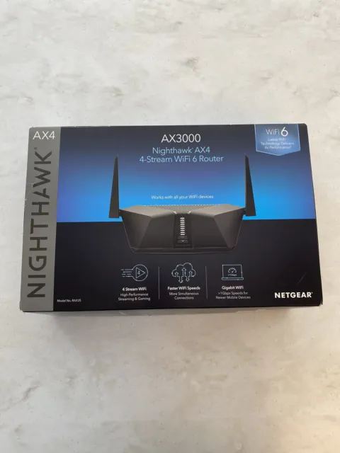 Netgear Nighthawk AX4 4-Stream AX3000 Wi-Fi 6 Router RAX35-100NAS