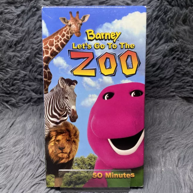 Barney Let's Go To The Zoo 2001 Vhs BARNEY LET'S GO To the Zoo VHS 2001 White Tape Classic Kids Cartoon