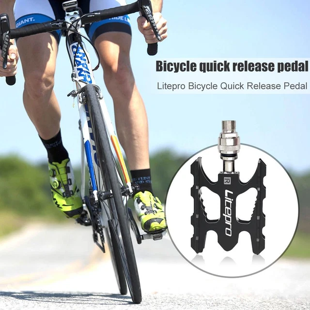 fr 1 Pair Folding Bicycle Pedals MTB Mountain Road Bike Quick Release Foot Pedal