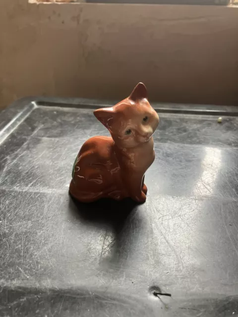 Beswick Ginger Kitten With Beswick Green And Gold Label