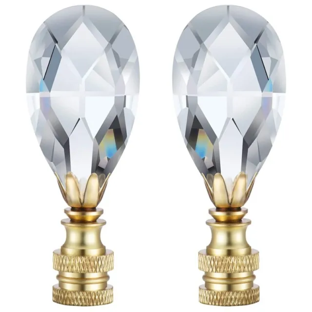 2 confezioni lampada cristallo trasparente a goccia finale decorazione lampada per lampade N9T3