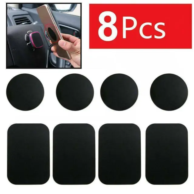 8x Metal Plates Adhesive Sticker Replace For Magnetic Car Mount Phone Holder