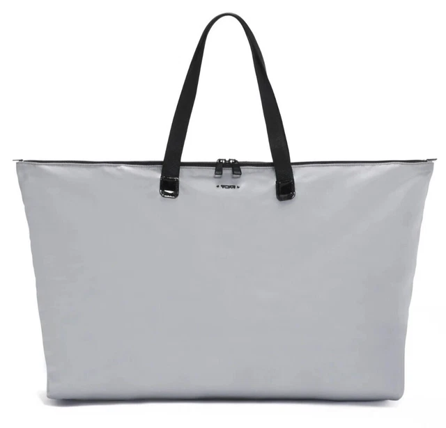 Tumi Voyageur Just In Case Packable Nylon Weekender Tote Travel Bag Grey Mist