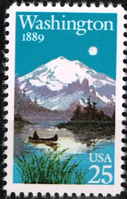 US Nature Volcano Cascade Range Indian Canoe stamp 1989 MNH