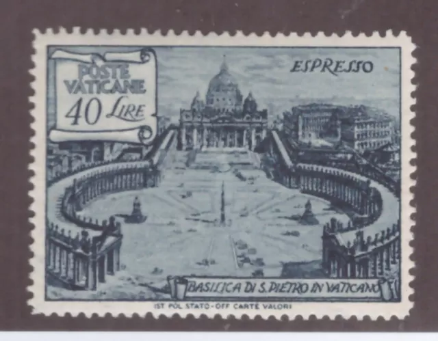 Vatican Scott#E11 40l wmk.235 year 1949 MH