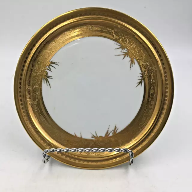 Antique Hutschenreuther Selb Gold Encrusted Rim Bread/Salad Plate LHS Bavaria