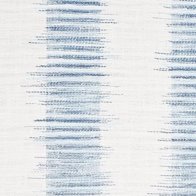 Schumacher Woven Ikat Striped Fabric- Attleboro Ikat / Blues 0.65 yd 177810