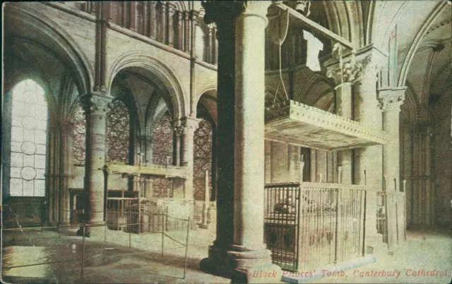 Canterbury Kathedrale schwarzes Prinzengrab vor 1918 JG Charlton lokaler Verlag