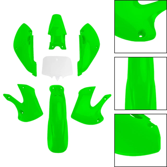 Injection ABS Plastic Bodywork Fairing Kit for kawasaki klx110 klx65 DRZ110 Grn