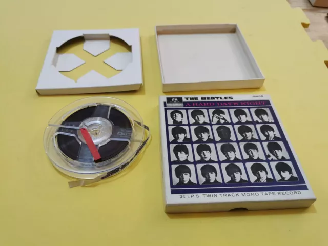 BEATLES HARD DAYS NIGHT ORIGINAL UK 1st press reel to reel music tape + leader