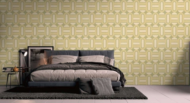 Como Creations Retro Elegante Gráfico Pintado 395361 Verde