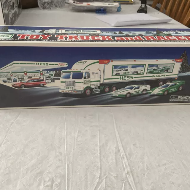 1997 HESS TOY TRUCK AND RACERS - BRAND NEW In Box