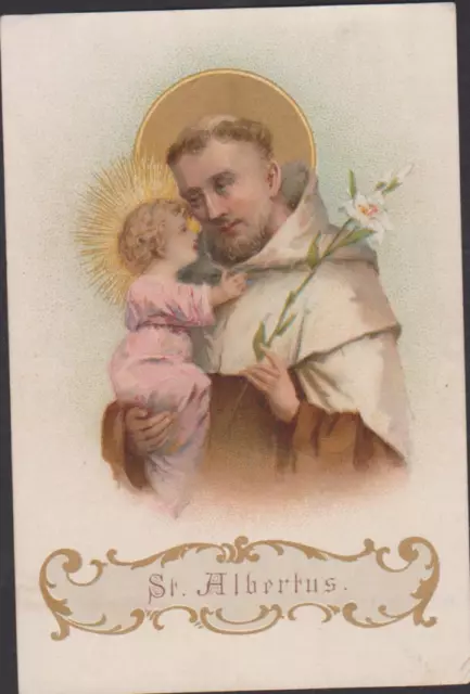 Image Pieuse Holy Card Santini St Albertus Tenant L Enfant Jesus Dans Ses Bras