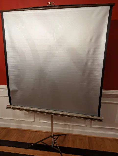 Vintage Da-Lite Flyer 50"x 50"  Projection Screen with integral folding stand