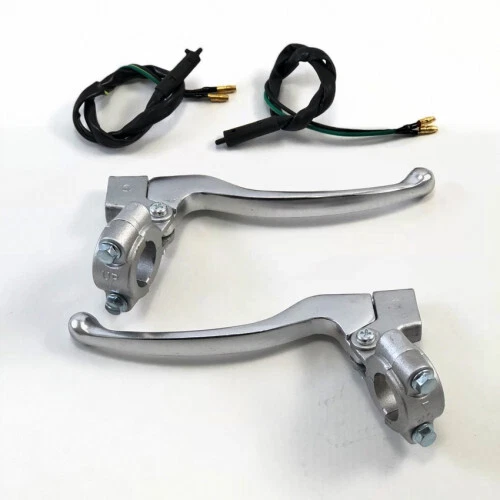 PAIRE DE LEVIERS DE FREIN ET D'EMBRAYAGE EN ALUMINIUM USINÉ DANS LA Masse 96863312b