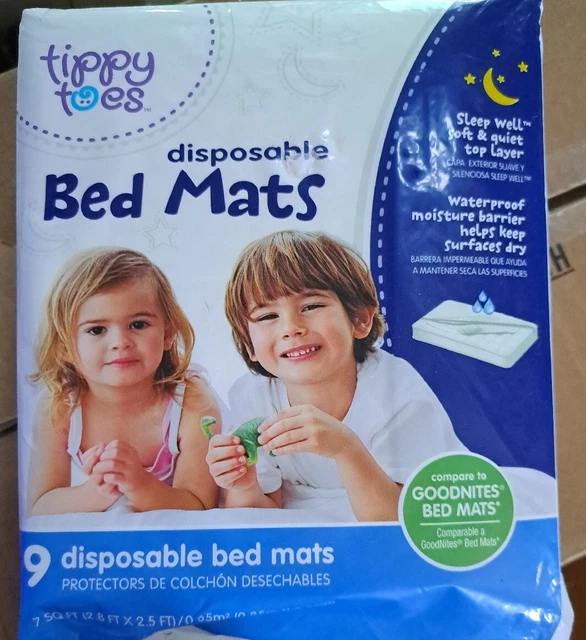 Tippy Toes Disposable Bed Mats 2 Packs Of 9 New