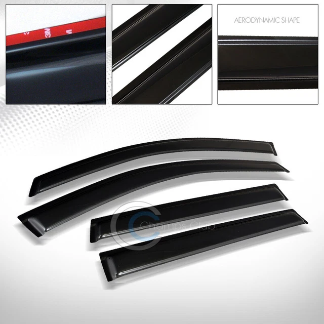 Fits 09-17 Traverse Sun/Rain/Wind Guard Smoke Shade Vent Deflector Window Visors