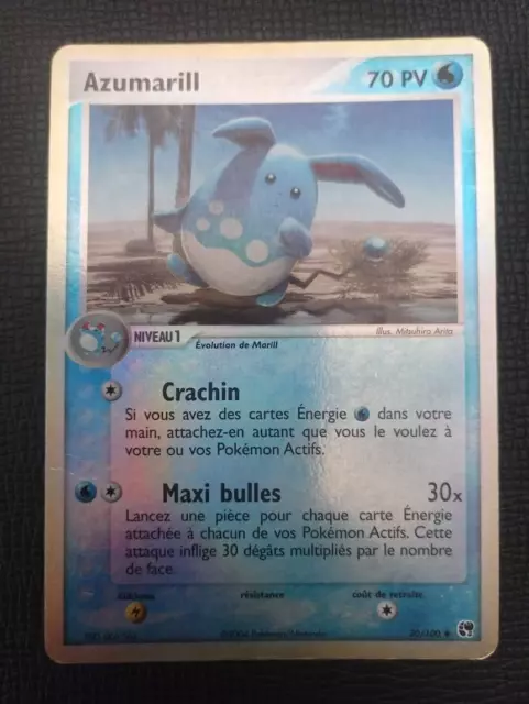 Carte Pokémon Azumarill 70 PV 30/100 Tempête De Sable Holo REVERSE