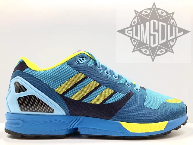 ADIDAS ZX FLUX WEAVE UK 9.5 AQUA 2014 M21788 Deadstock 8000