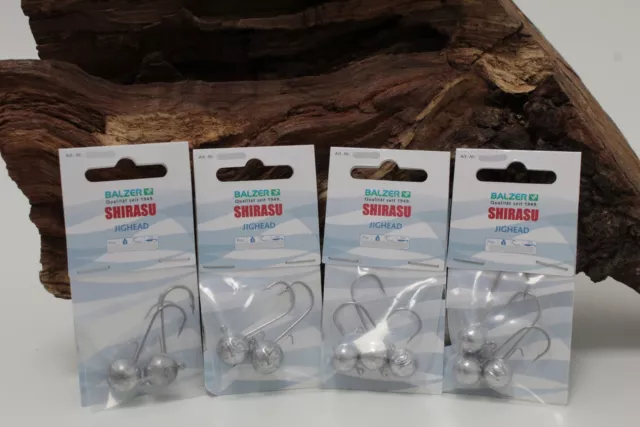 Balzer Shirasu Jighead rund Gr. 1/0 3g 5g 7,5g 10g 12,5g 15g Jighaken Jigkopf