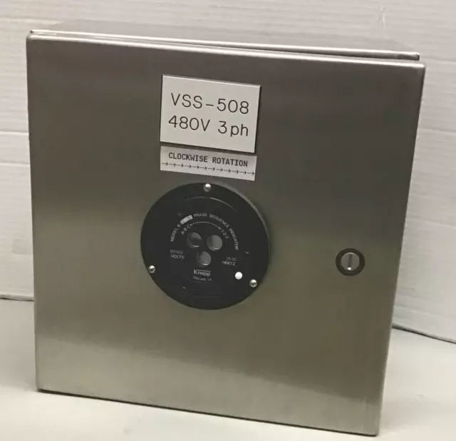 Hoffman CSD242412SS Enclosure W/ Model K3 Phase Sequence Indicator (R35)