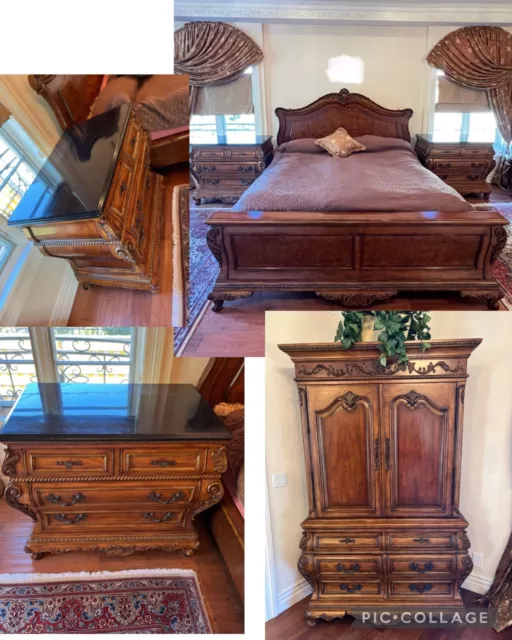 🦉OLd WorLd ThoMasViLLe HighEND 4p cal KIng BedROom SET bed NIghtSTand ARMOIRE 🦉OLd WorLd ThoMasViLLe HighEND 4p cal KIng BedROom SET bed NIghtSTand ARMOIRE
