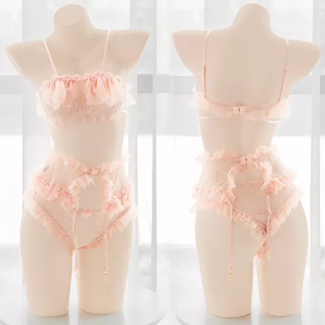 Lolita Sweet Girls Sexy Lingerie Kawaii Bra Sets Underwear Japanese  Camisoles 