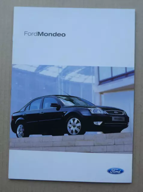 Ford Mondeo UK Market brochure inc ST220, Ghia, Zetec, LX - 2004 - 48 pages.