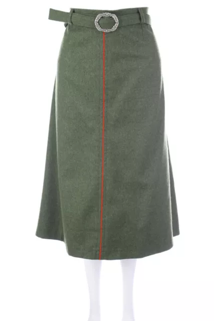 Gonna tradizionale midi senza etichetta D 48 verde scuro