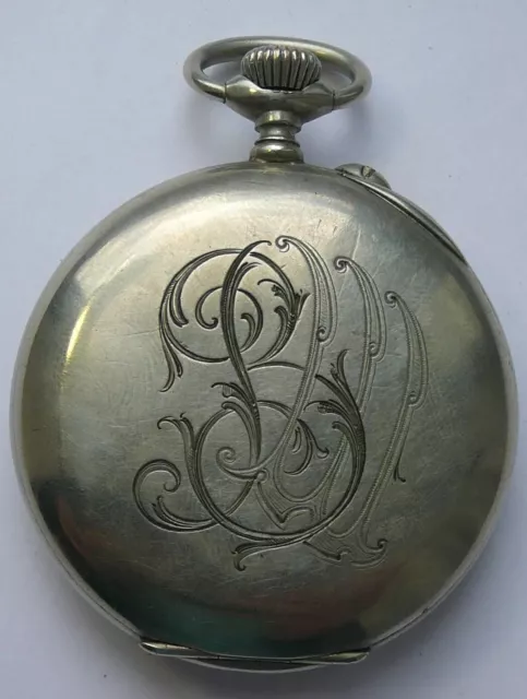 WWI Antique Pocket Watch Pavel Bure Monogram Imperial Russian Paul Buhre Working