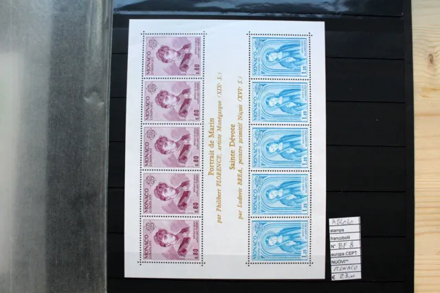 Francobolli Stamps Europa Cept Monaco Nuovi** Mnh** Bf N°8 (A54040)