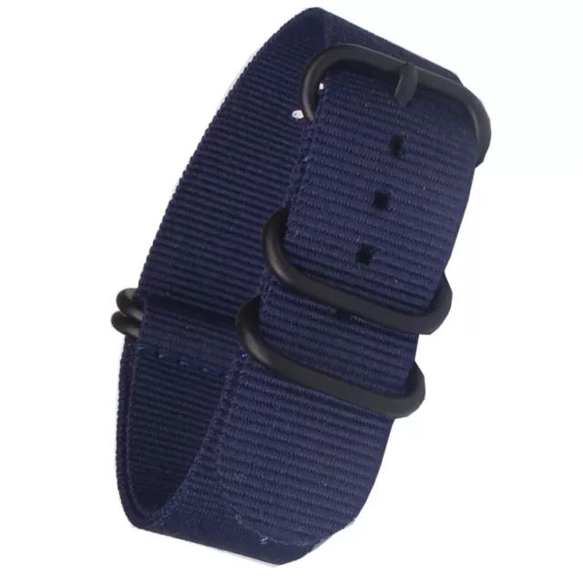 Stainless steel PVD Black Buckle18 20 22 24mm Navy Nato Nylon Watch Strap Band