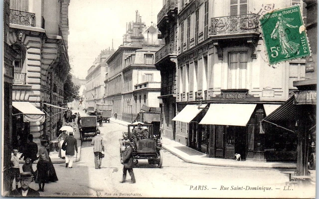 75007 PARIS - un coin de la rue saint dominique.