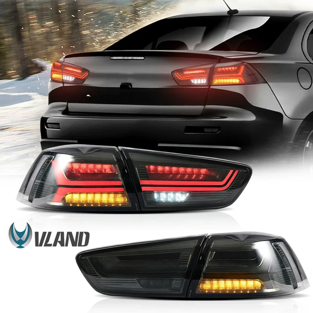 PAIR LED TAIL Lights Rear Lamps Fit 2008-2017 Mitsubishi Lancer EVO ...