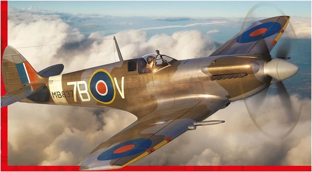 Airfix 1/48 RAF Supermarine Spitfire Mk.12 Model Kit X-5117A - Molded Color