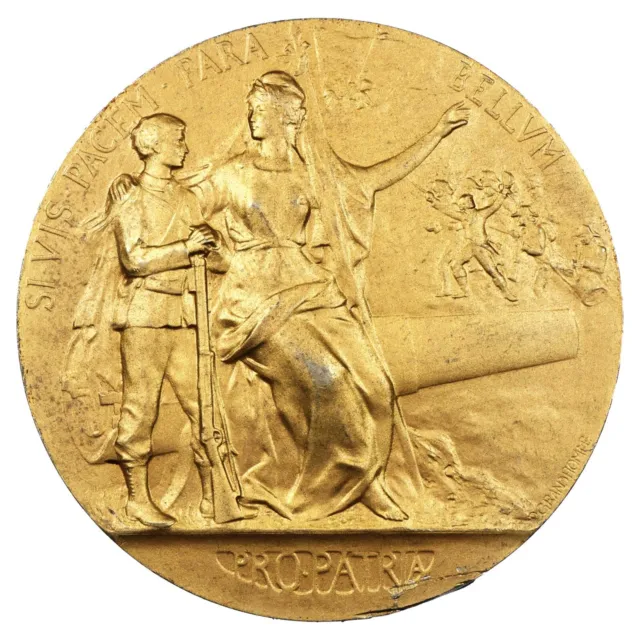 France médaille PRO PATRIA Préparation militaire signée Paul Grandhomme vermeil