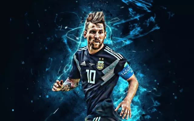 Lionel Messi Poster Locandina 45X32Cm Football Champions