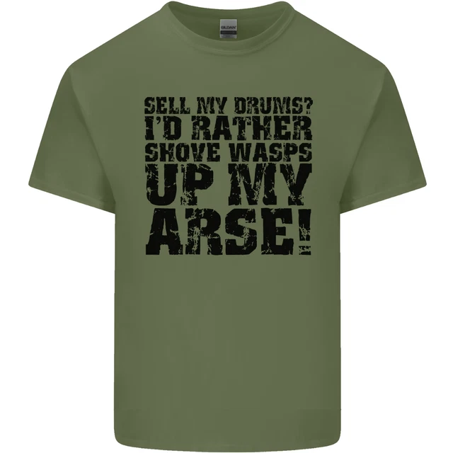 Vendi i miei tamburi? T-shirt da uomo in cotone Drums Drummer Drumming 6