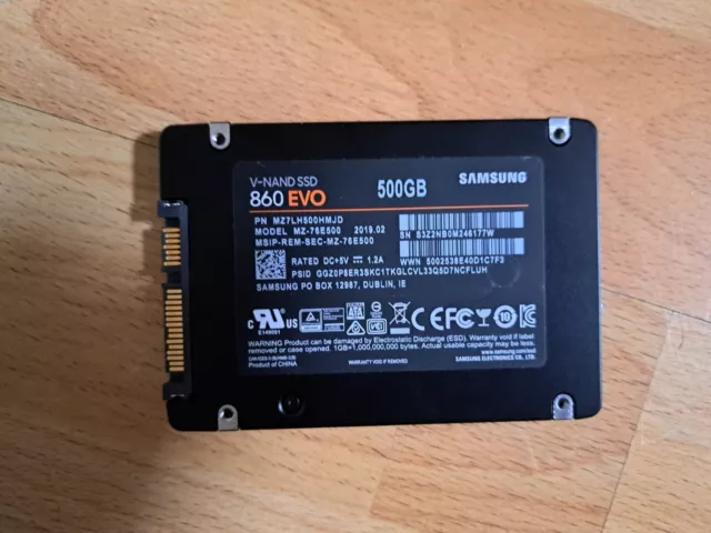 Samsung 850 Evo Interne SSD Festplatte SATA für Notebook & Laptop.500GB.SSD.TOP