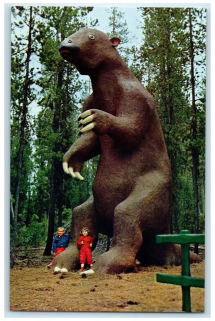 c1950 Megatherium Dinosaur Thunderbeast Park Hiway 97 Chiloquin Oregon Postcard