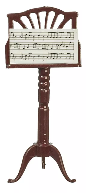 Dolls House Music Stand Mahogany Miniature Music Room School Instrument 1:12