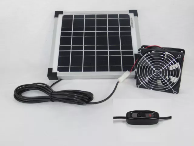 10 W wasserfester IP58 Solarlüfter Solar Axial Lüfter Solarventilator Ventilator